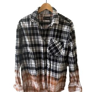 Original Use Plaid Flannel Shirt KC Chiefs Patch Back Men’s M